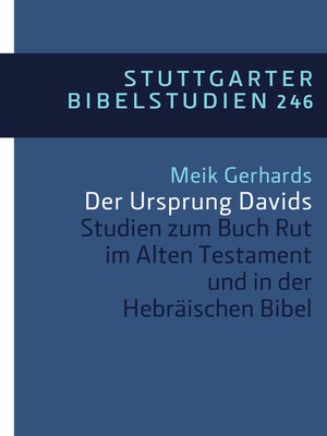cover image of Der Ursprung Davids